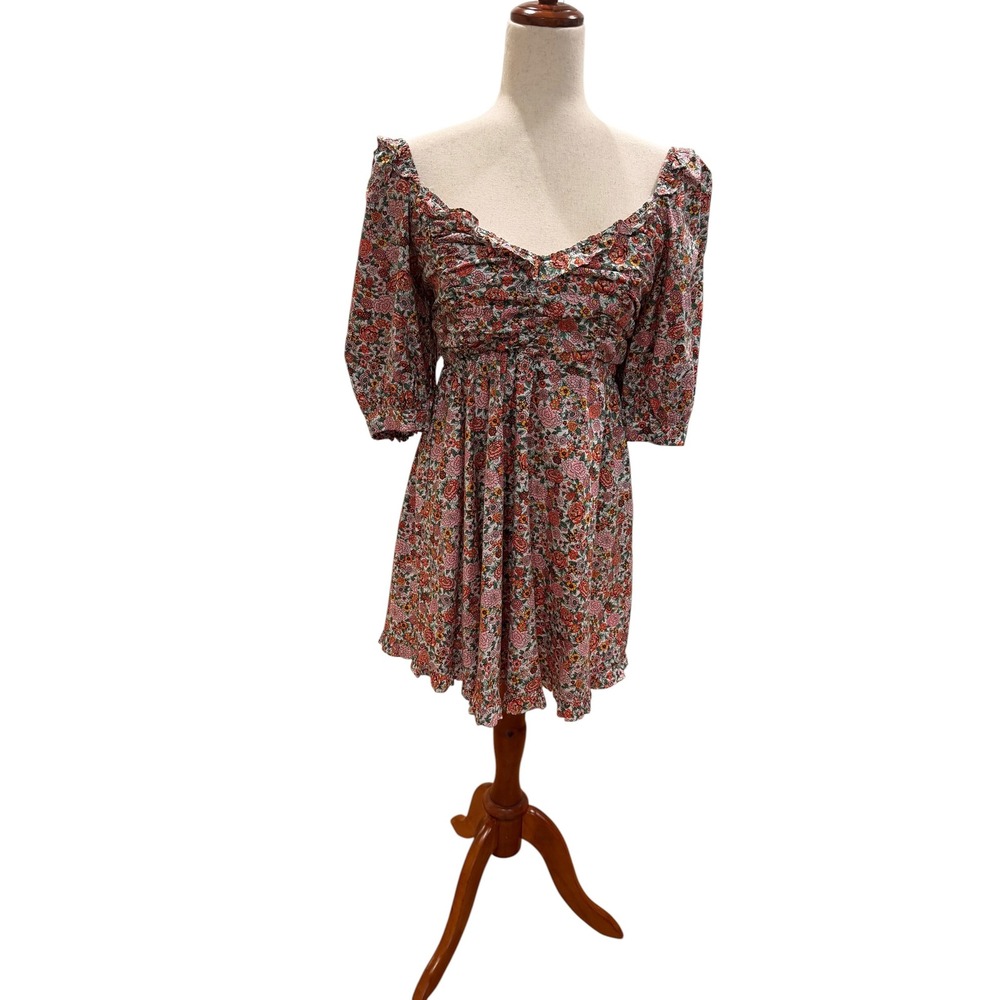 BUDDYLOVE‎ FLORALS AND FRILLS COLLECTION Poppy Puff Sleeve mini dress in Windsor